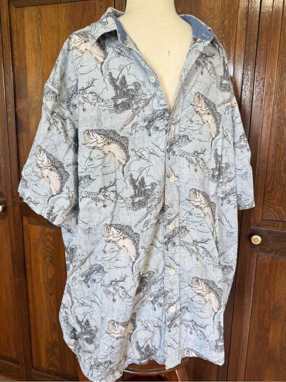 Vintage Gorpcore | Grandpacore | Cabincore | Button Up Fishing Camp Shirt XL
